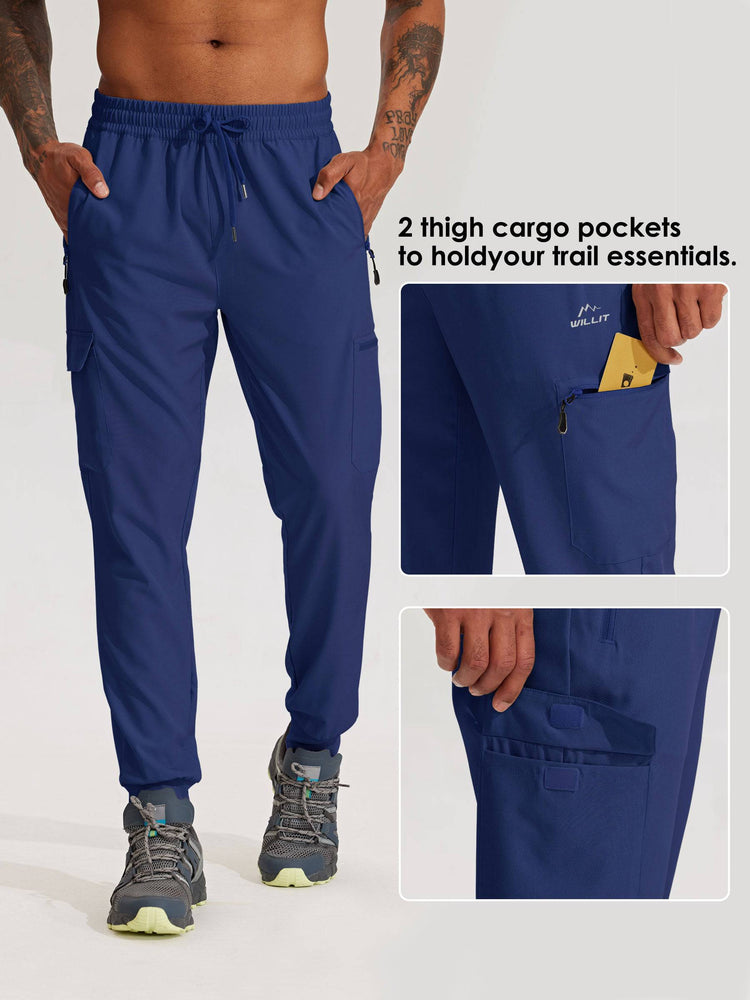 Men's Lightweight Cargo Hiking Running Joggers_