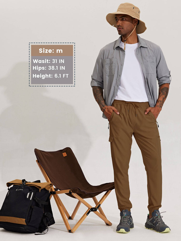 Men's Lightweight Cargo Hiking Running Joggers 