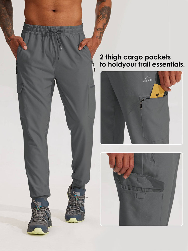 Men's Lightweight Cargo Hiking Running Joggers_