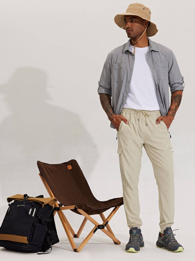Men's Lightweight Cargo Hiking Running Joggers_
