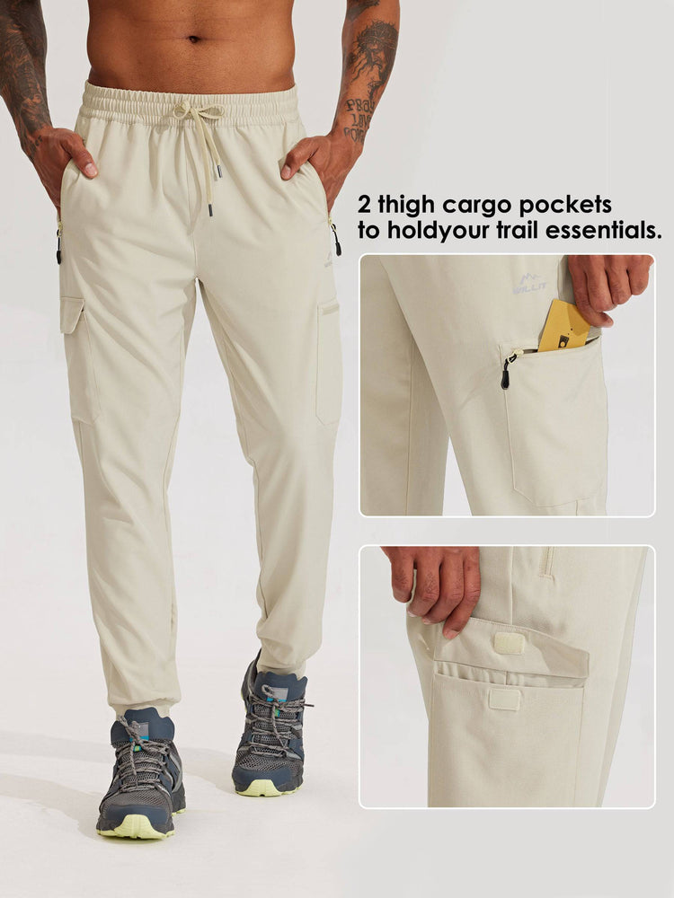 Men's Lightweight Cargo Hiking Running Joggers_