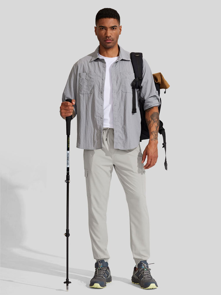 Men's Lightweight Cargo Hiking Running Joggers_