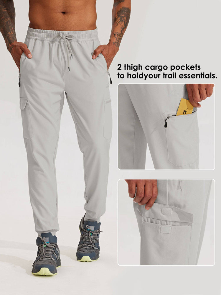 Men's Lightweight Cargo Hiking Running Joggers_