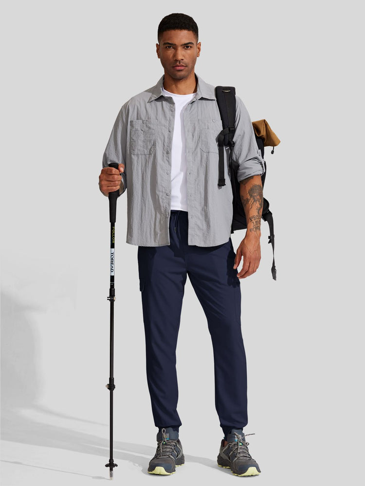 Men's Lightweight Cargo Hiking Running Joggers_