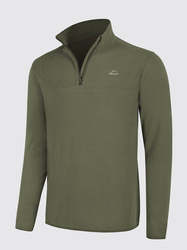 Willit Men's Fleece Pullover lightweight Sportswear_Laydown_