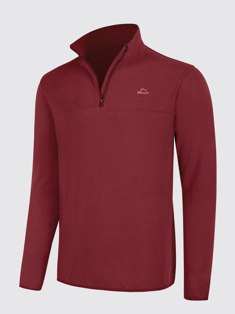 Willit Men's Fleece Pullover lightweight Sportswear_Laydown_