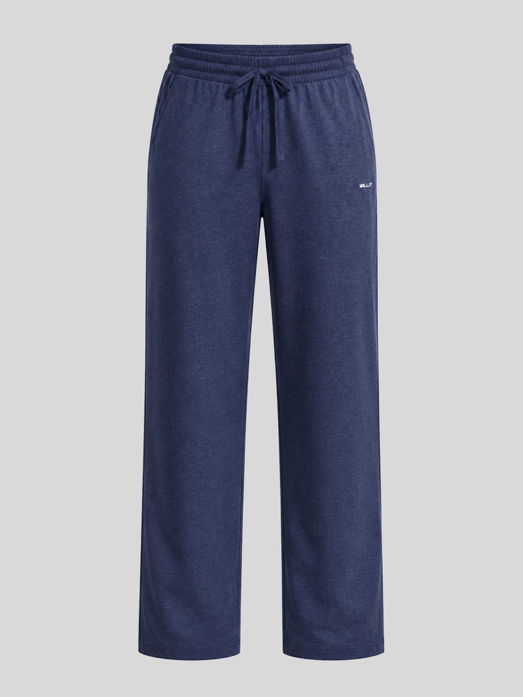 Men's heather sweatpants with an elastic drawstring waistband 