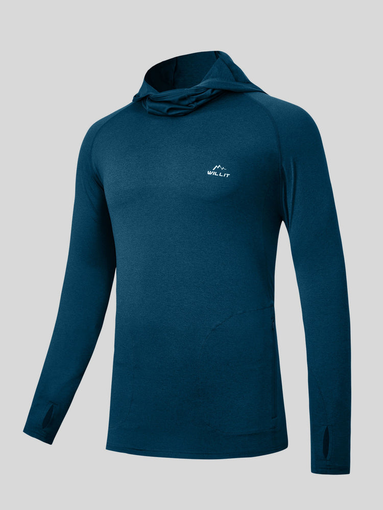 Willit Men's Sun Protection Hoodie Shirts UPF 50+ 