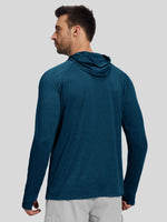 Willit Men's Sun Protection Long Sleeve Hooded Shirts in 