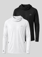 2-pack men's long-sleeve athletic hoodies  UPF 50+ 