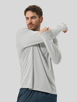 Men's Aero Sun Long Sleeve T-Shirt UPF 50+ model back view 