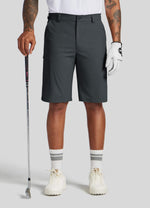 Men Golf Dress Shorts Classic Fit 