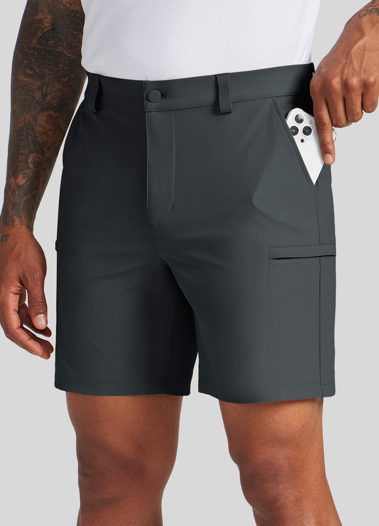 Men Golf Dress Shorts Classic Fit 