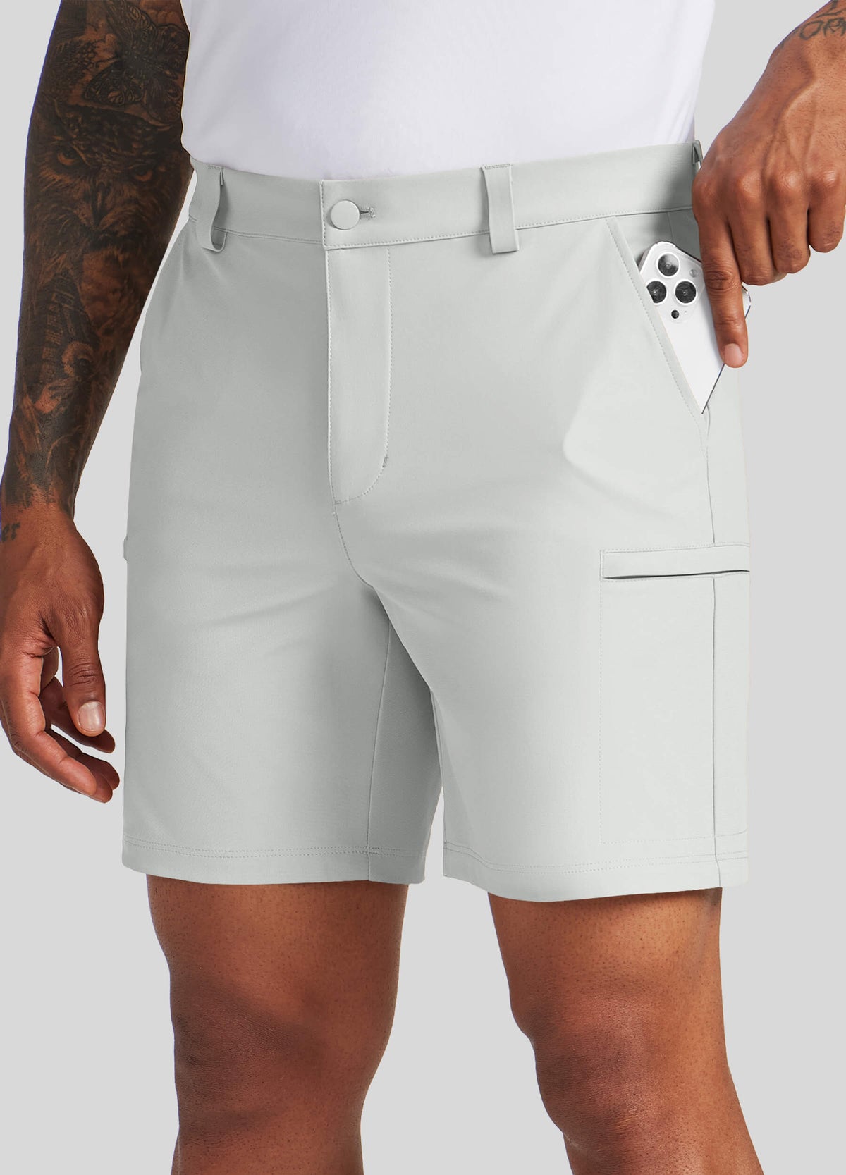 Men Golf Dress Shorts Classic Fit 