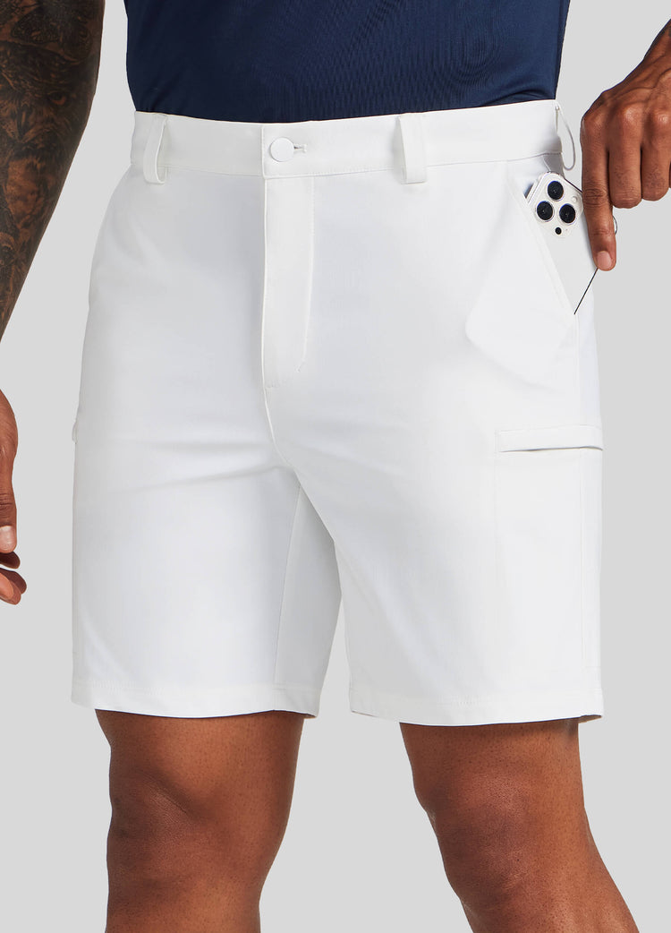 Men Golf Dress Shorts Classic Fit 