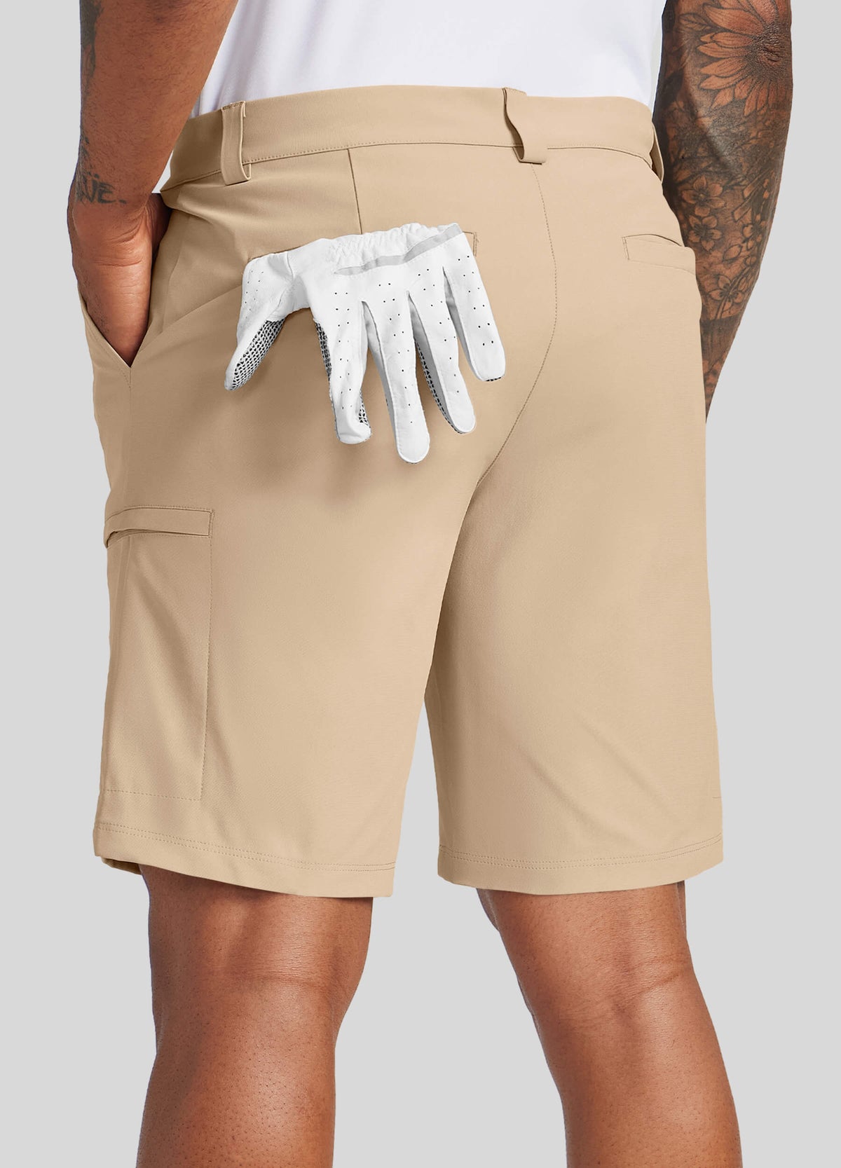 Men Golf Dress Shorts Classic Fit 