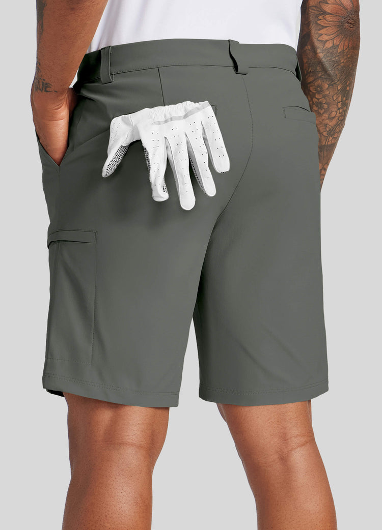 Men Golf Dress Shorts Classic Fit 