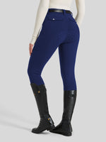 WILLIT Women's Fleece Lined Silicone Grip Riding Breeches03_Navy