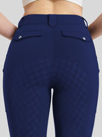 WILLIT Women's Fleece Lined Silicone Grip Riding Breeches06_Navy