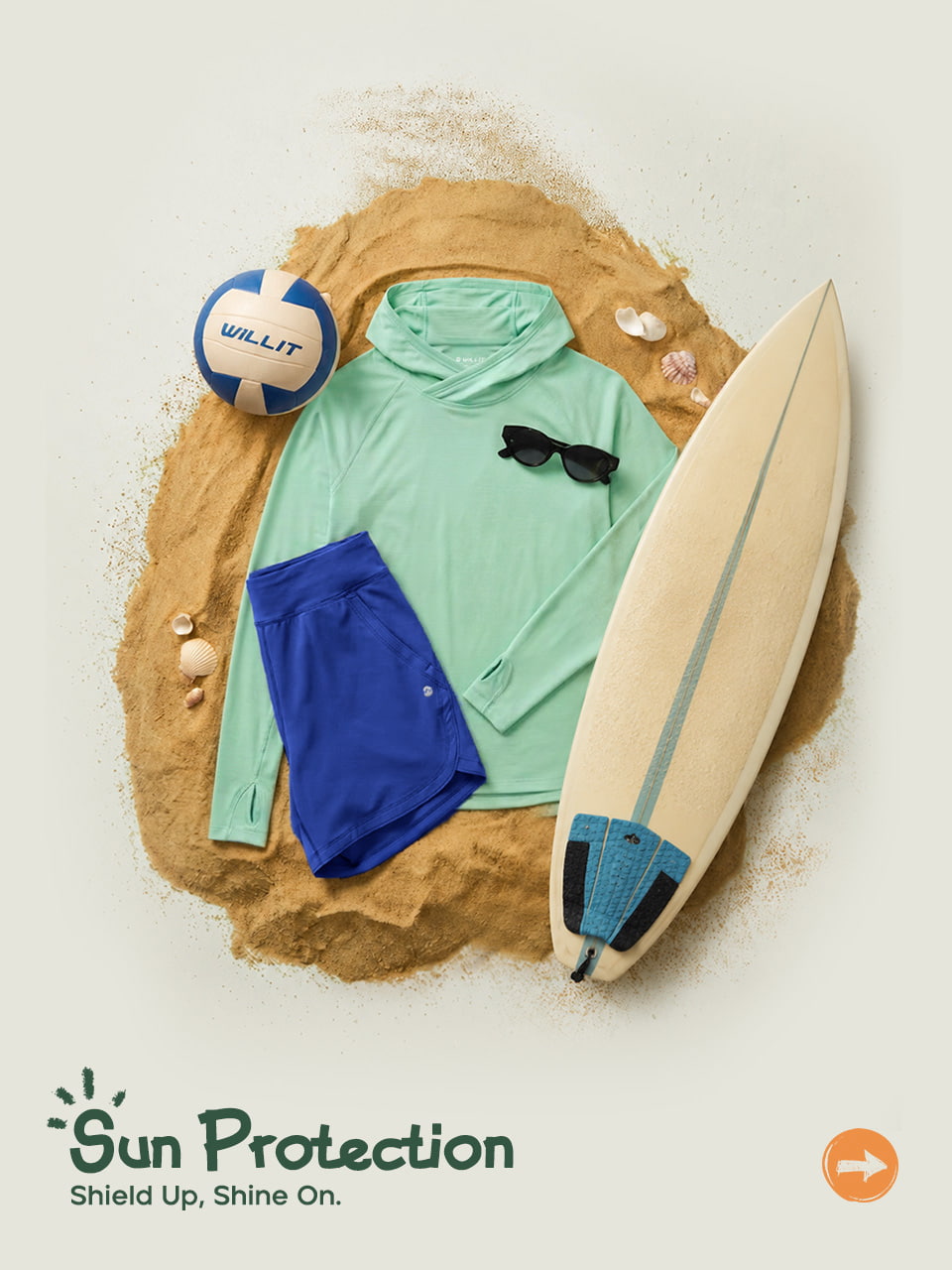 beach and sun protection outfit-shop sun gear from WILLIT