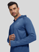 Willit Men's Sun Protection Long Sleeve Hooded Shirts 