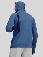 Willit Men's Sun Protection Long Sleeve Hooded Shirts 