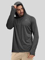 WILLIT Men's Sun Protection Long Sleeve Hooded Shirts 