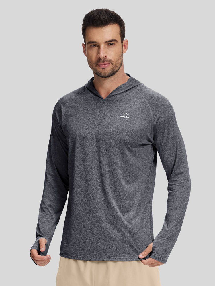 WILLIT Men's Sun Protection Long Sleeve Hooded Shirts 