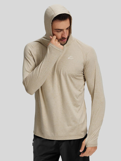 WILLIT Men's Sun Protection Long Sleeve Hooded Shirts #oatmeal