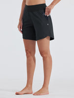 Women's High Waist Swim Board Shorts_