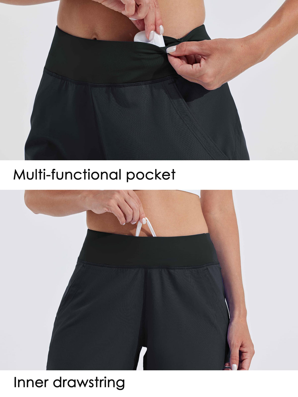 Women's High Waist Swim Board Shorts_