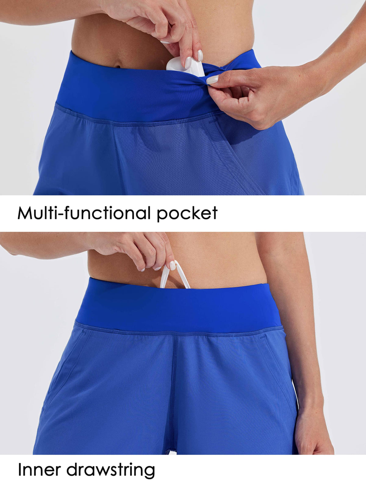 Women's High Waist Swim Board Shorts_
