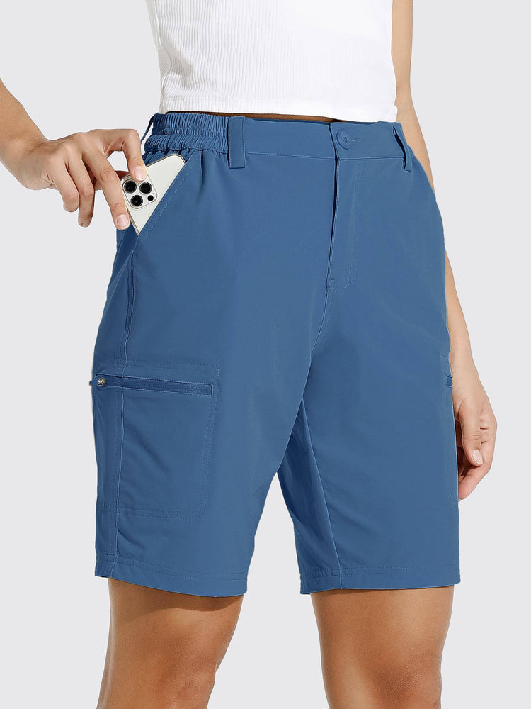 Women's Outdoor Cargo Shorts 10 Inches Inseam 