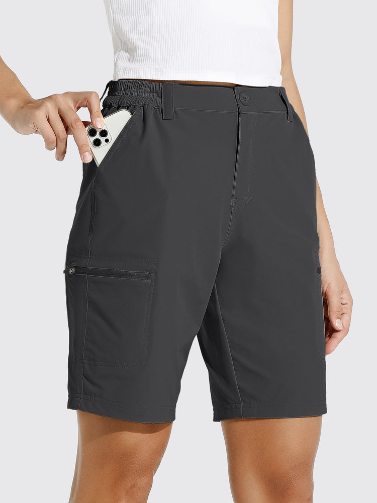 Women's Outdoor Cargo Shorts 10 Inches Inseam 