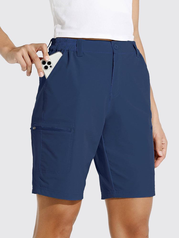 Women's Outdoor Cargo Shorts 10 Inches Inseam 