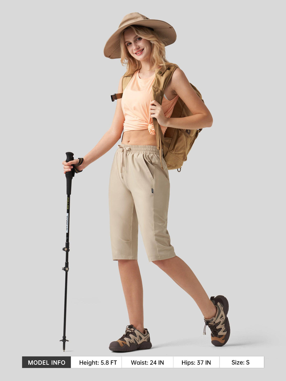 Willit Women 's 15 Inch Long Hiking Shorts 