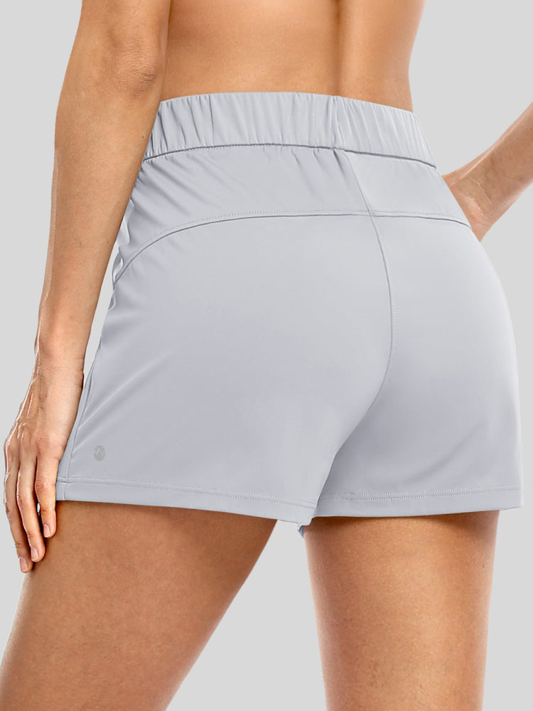 Women's 2.5-inch athletic shorts with a drawstring waist and side pockets 