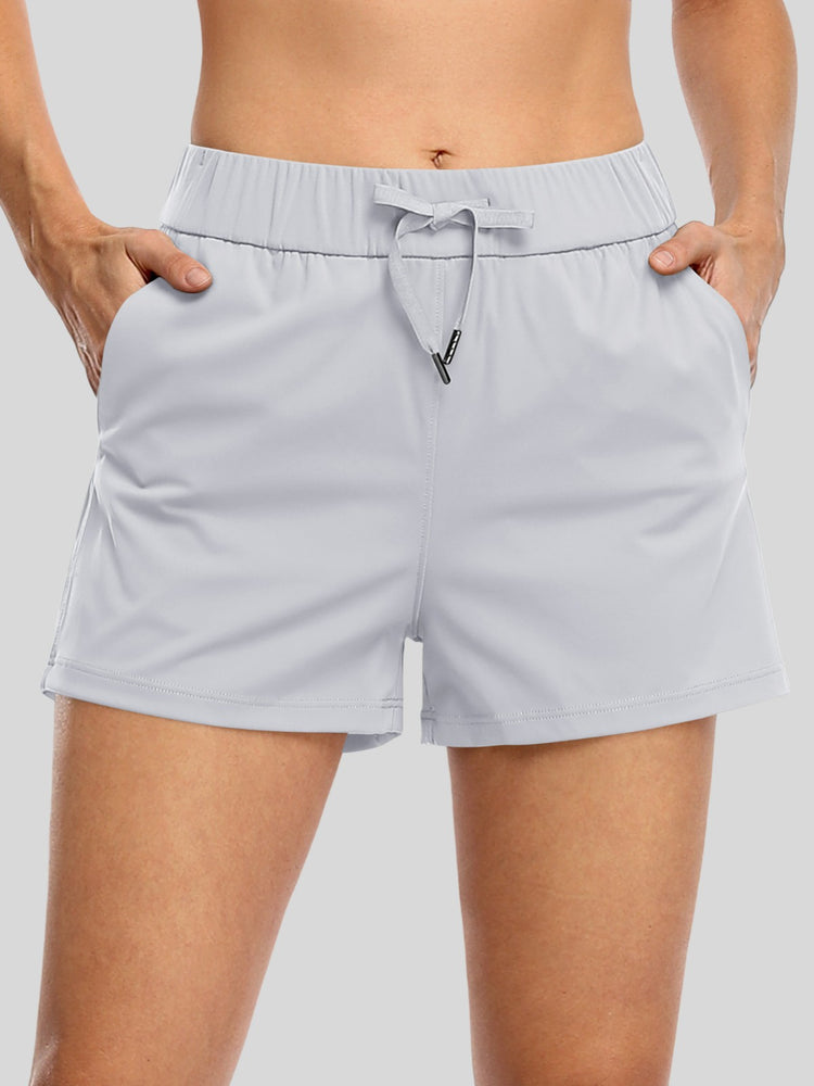 Women's 2.5-inch athletic shorts with a drawstring waist and side pockets 