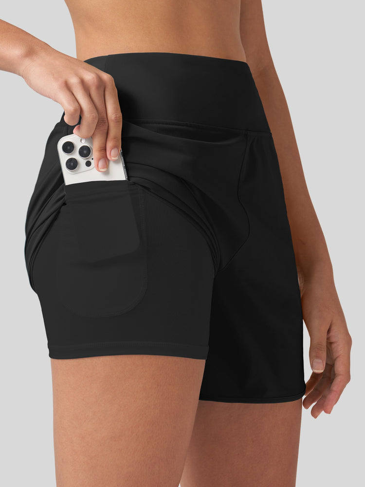 Willit Women's 5 Inch Board Shorts with Panty 
