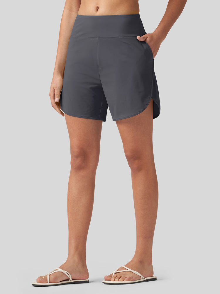Willit Women's 7 Inch Board Shorts with Panty 