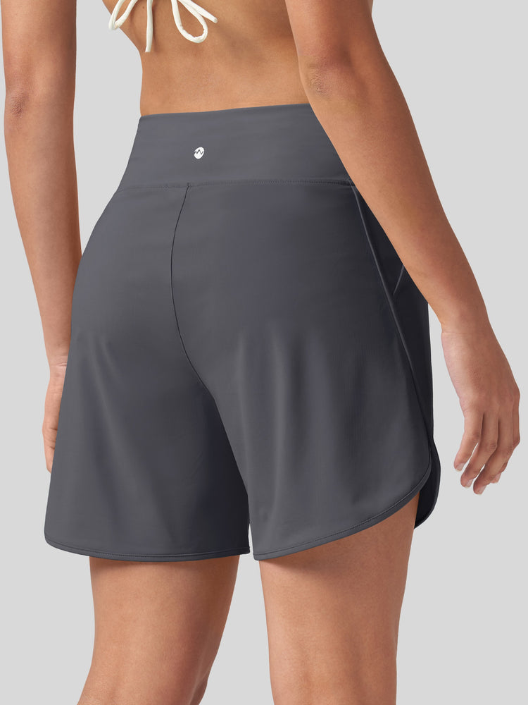 Willit Women's 7 Inch Board Shorts with Panty 