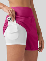 Willit Women's 7 Inch Board Shorts with Panty 