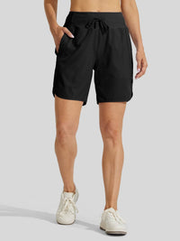 Willit Women's Active 7 Inseam Utility Shorts #black