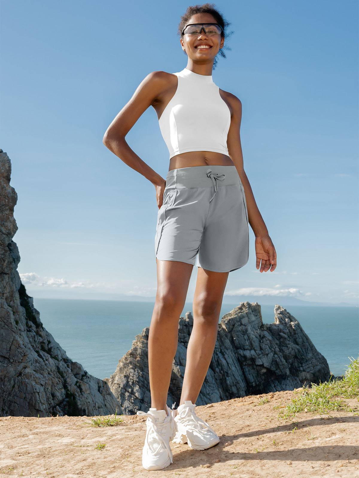 Willit Women's Active 10 Inseam Utility Shorts 