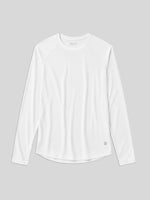 A white long-sleeve athletic top with raglan sleeves and a WILLIY logo near the lower hem 