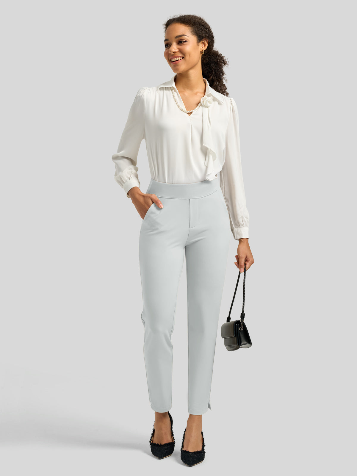 Willit Women's Ankle Stretch Golf Pants-27.5 Inch_