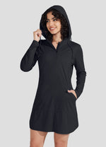 Willit Women's Beach Hooded Cover-Up Dress 