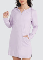 Willit Women's Beach Hooded Cover-Up Dress 
