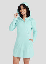 Willit Women's Beach Hooded Cover-Up Dress 