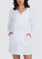 Willit Women's Beach Hooded Cover-Up Dress 
